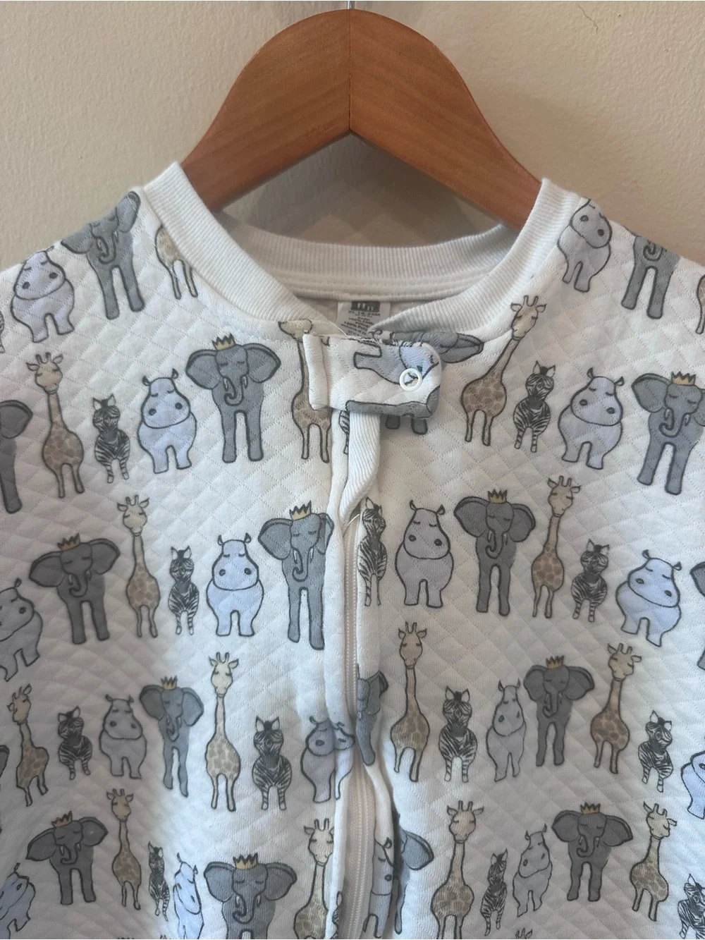 Hudson Baby Safari Sleep Sack Wearable Blanket Quilted Neutral Animals 18-24M